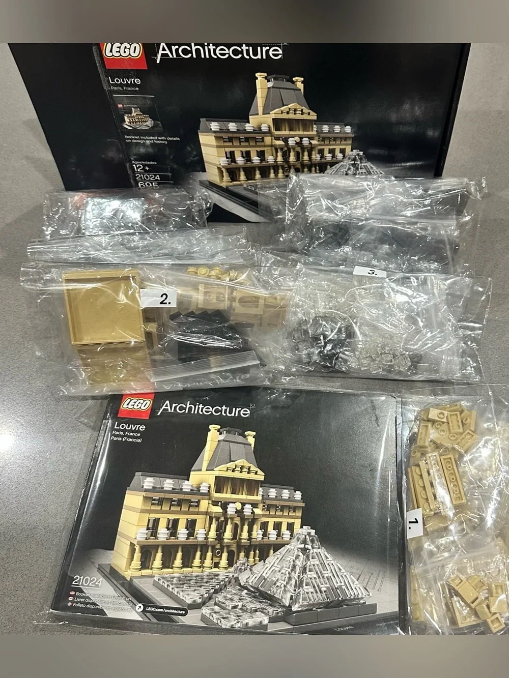 LEGO Architecture Louvre 21024 Complete w/ Box & Instructions Retired Set
